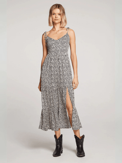 Saltwater Luxe Dresses Vanilla / XS Maely Print Midi Dress