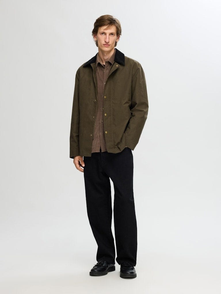 Selected m jackets Walter Waxed Cotton Jacket