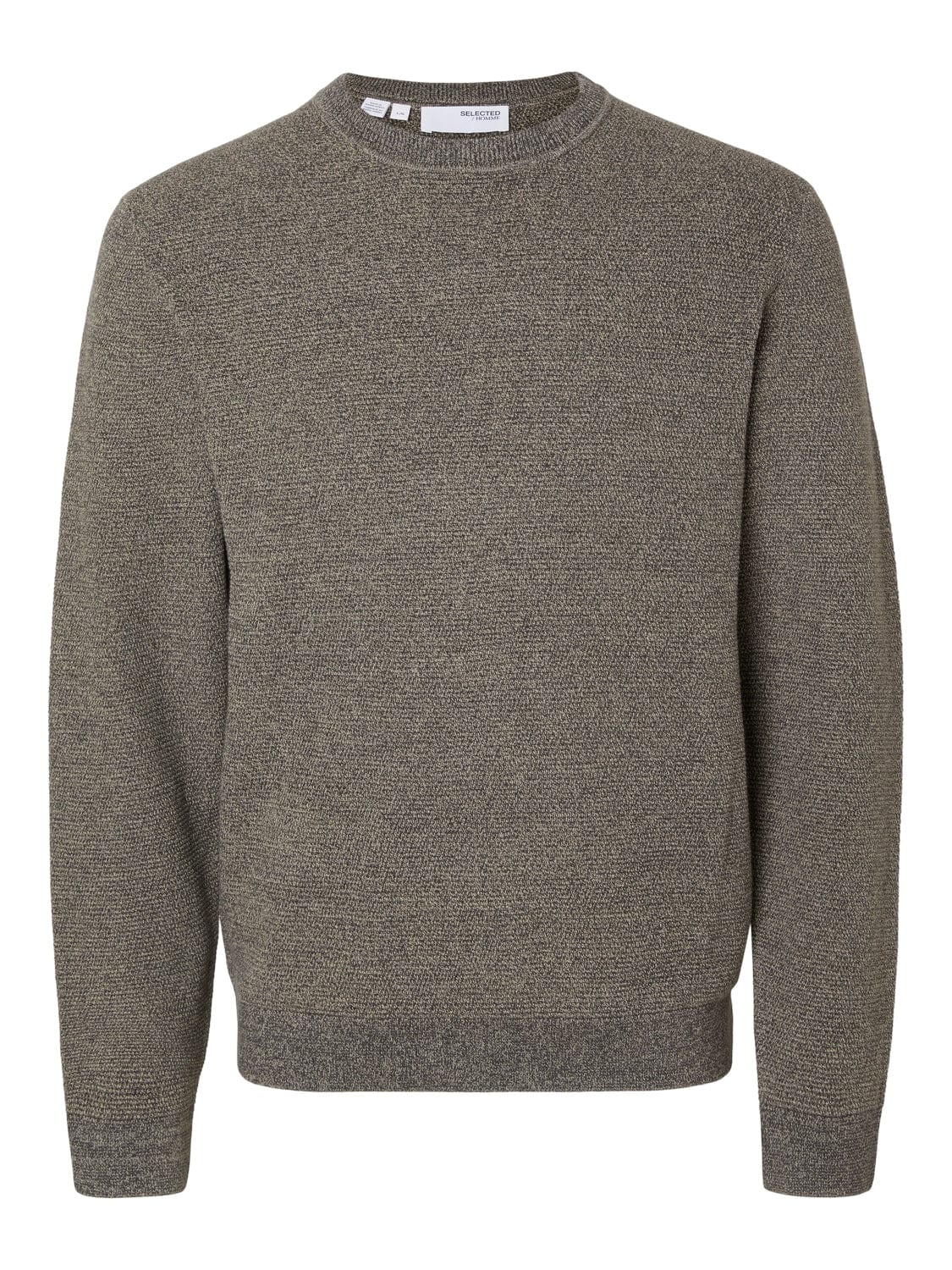 M SWEATERS - Selected - Ross Structure Organic Crew Neck - PLENTY