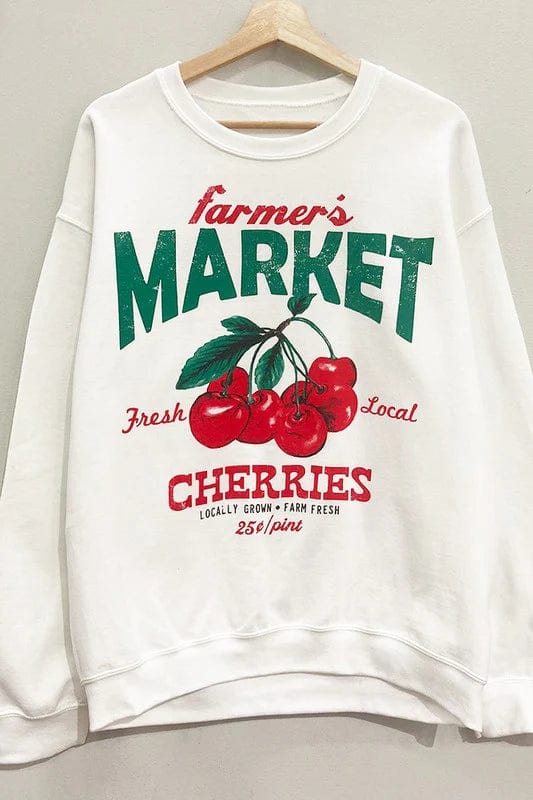 SWEET CLAIRE Sweater Farmers Market Cherries Sweatshirt