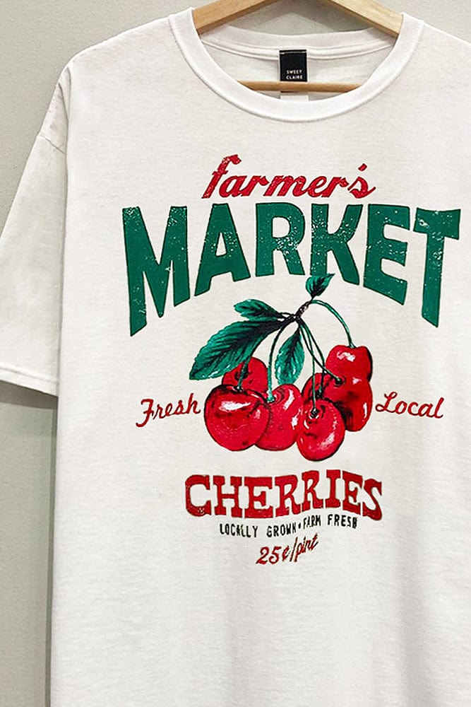 tops - SWEET CLAIRE - Farmers Market Cherries Tee - PLENTY