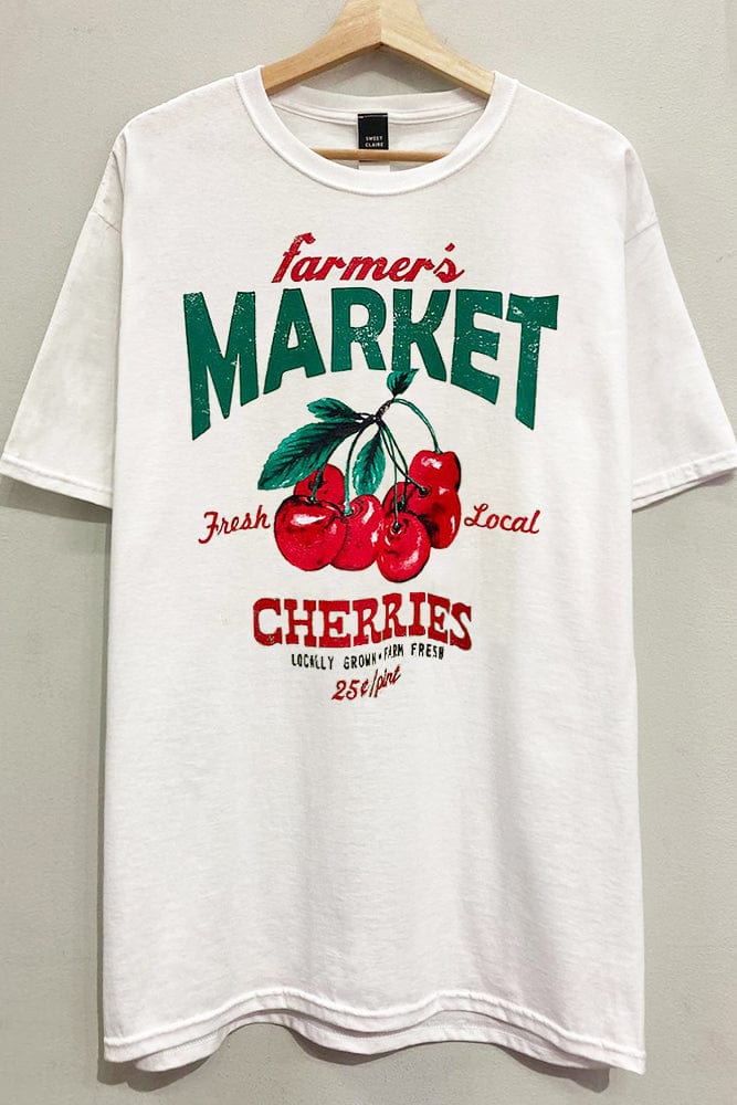 tops - SWEET CLAIRE - Farmers Market Cherries Tee - PLENTY