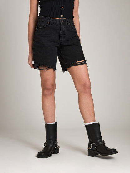 Tailor Made Denim Frost Black / 24 Premium Oslo 90's Short Destroyed - Frost Black