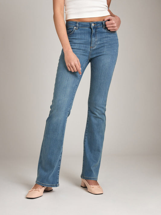 Tailor Made Denim Premium Florence Midrise Flare - Glacier