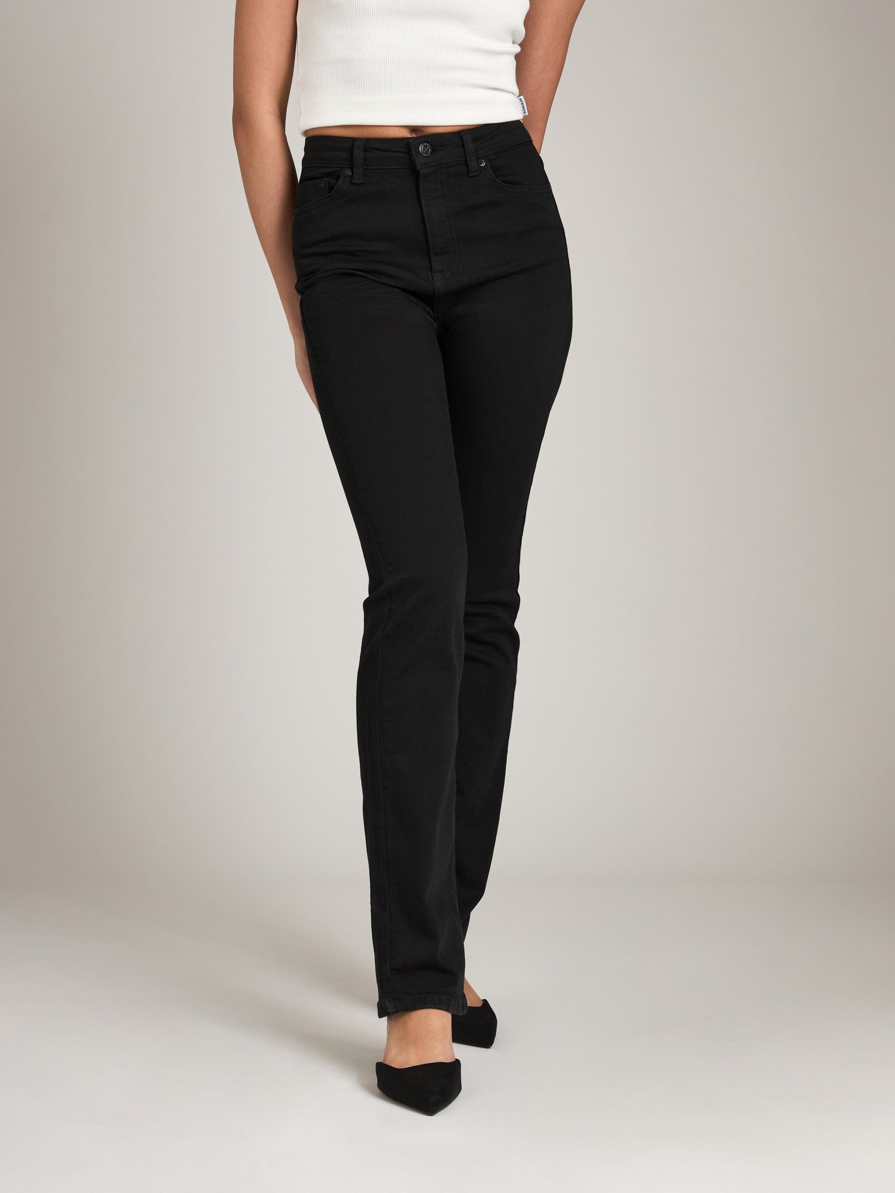 Denim - Tailor Made - Premium Newport Highrise Straight Leg - Black - PLENTY