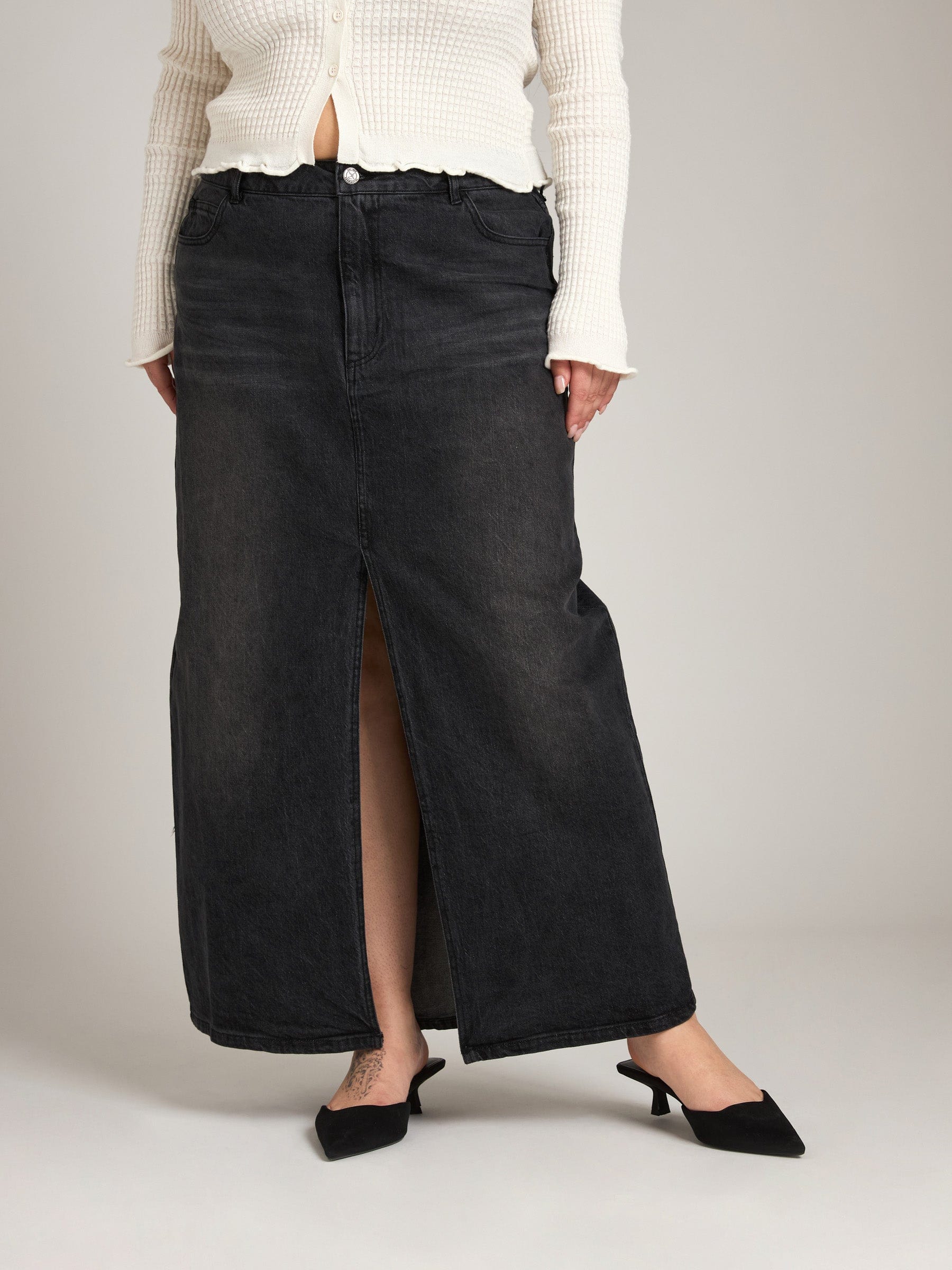 Denim - Tailor Made - Toulouse Denim Maxi Skirt - PLENTY