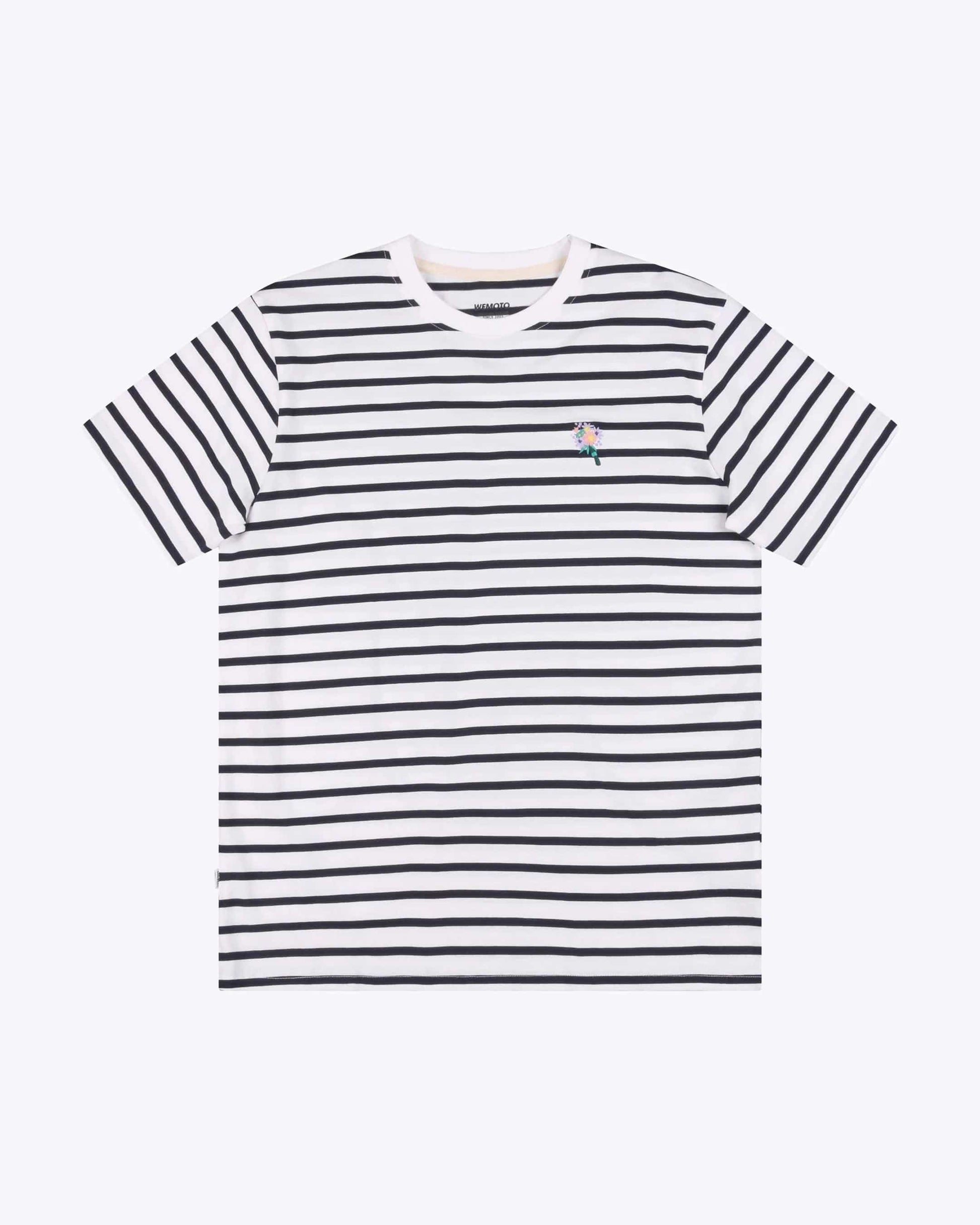 m tops - WEMOTO - Flower Striped Tee - PLENTY