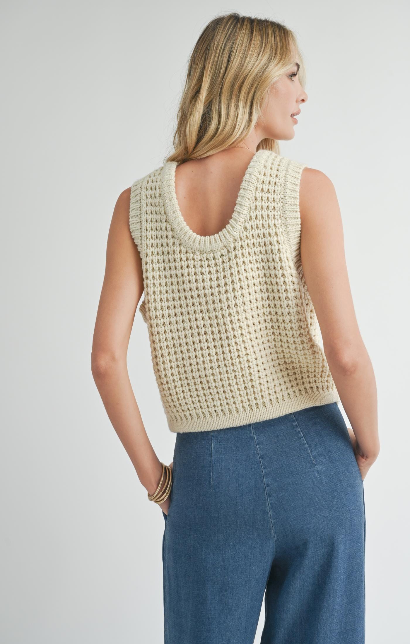 Sweater - SADIE & SAGE - Elsie Sweater Tank - PLENTY