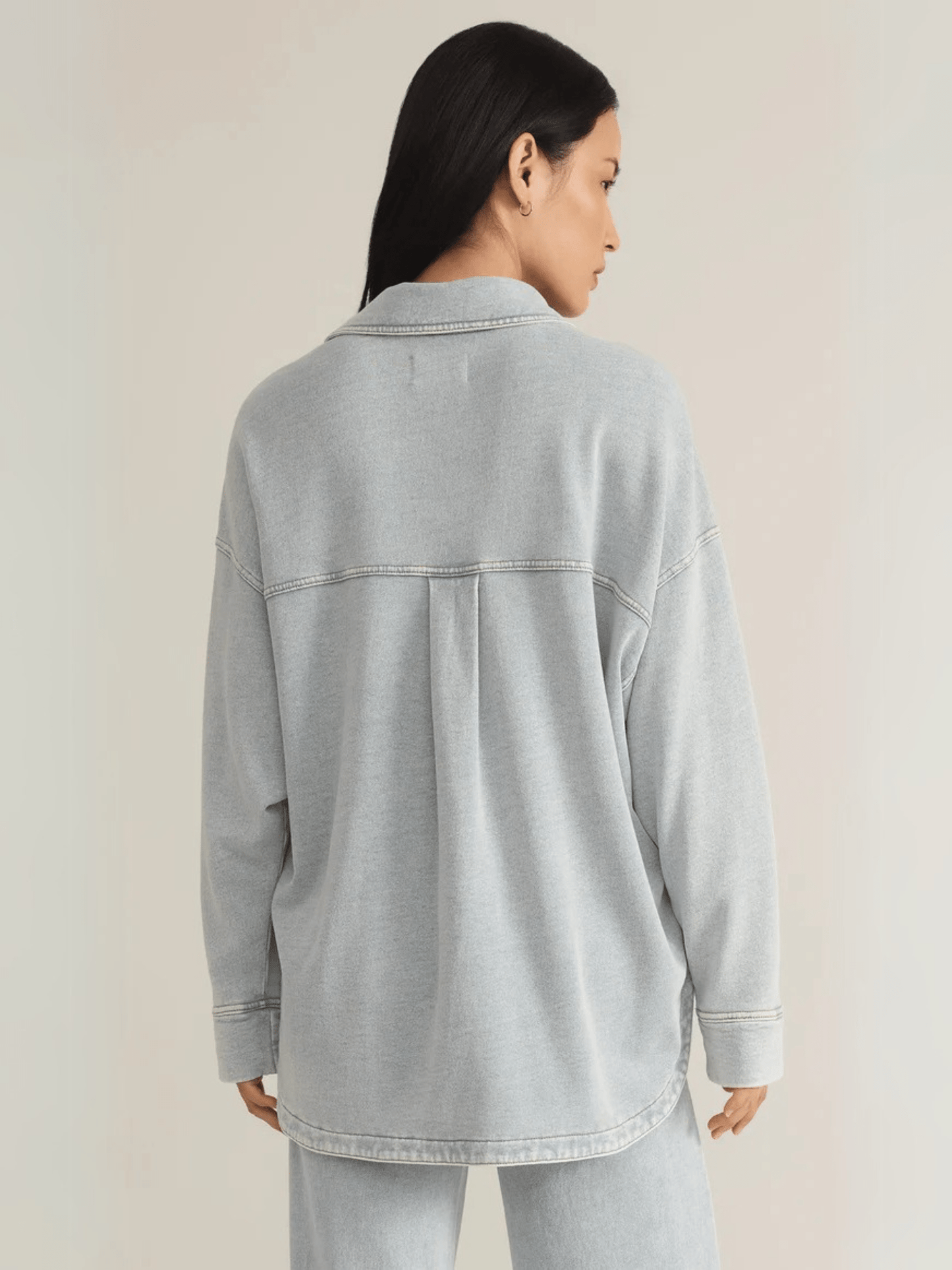 Z SUPPLY TOPS All Day Denim Knit Jacket