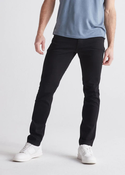 m bottoms - DUER - Performance Denim Slim - Black - PLENTY