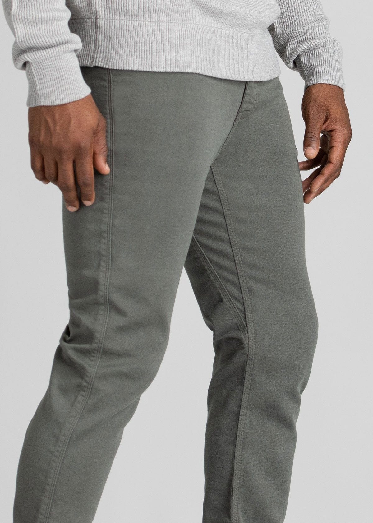 m bottoms - Duer - No Sweat Slim Pant - Gull - PLENTY