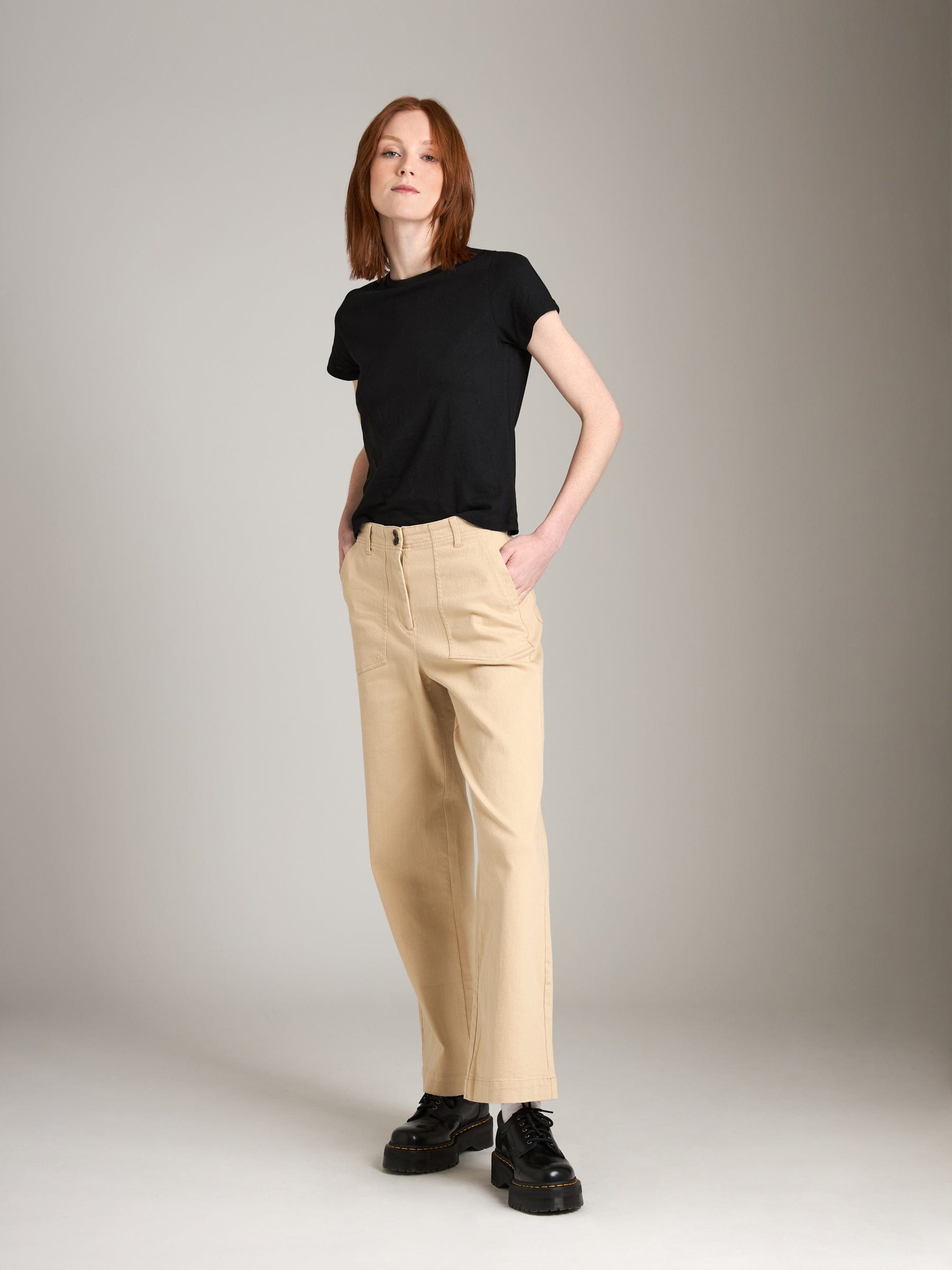 Bottoms - Monk & Lou - Cotton Kristin Wide Leg Pants - PLENTY