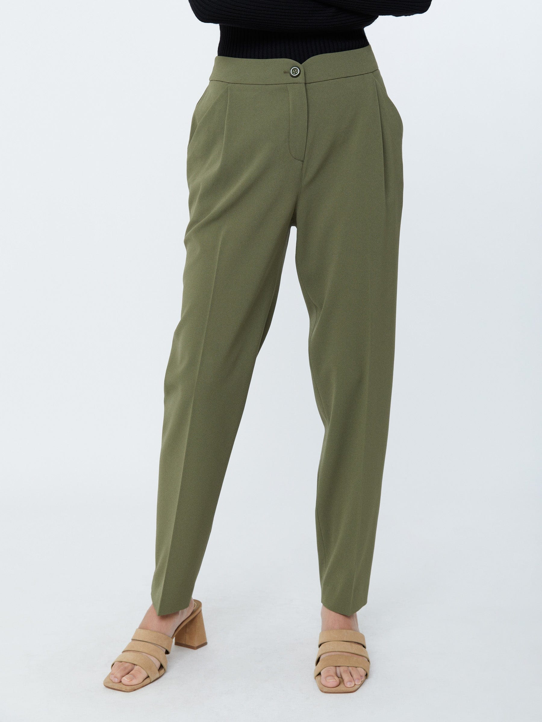 Monk & Lou Bottoms Pear Olive / 0 Triacetate Livia Pant