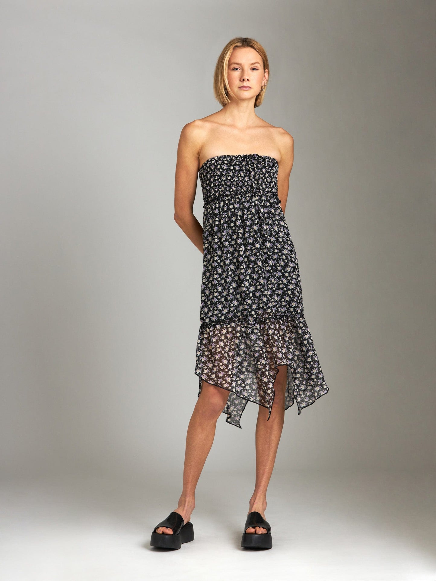 Monk & Lou Dress Scala Handkerchief Skirt Dress