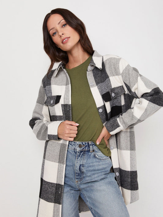 PGD Outerwear Grey Plaid / XXS Plaid Rowland Jacket