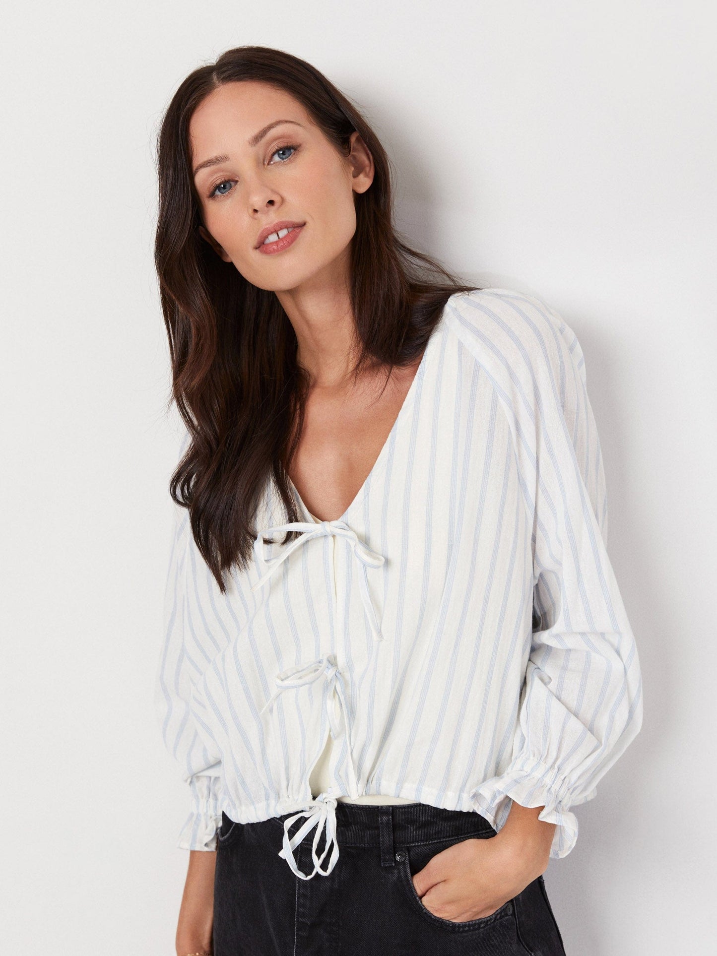 Monk & Lou TOPS Arianna Tie Blouse