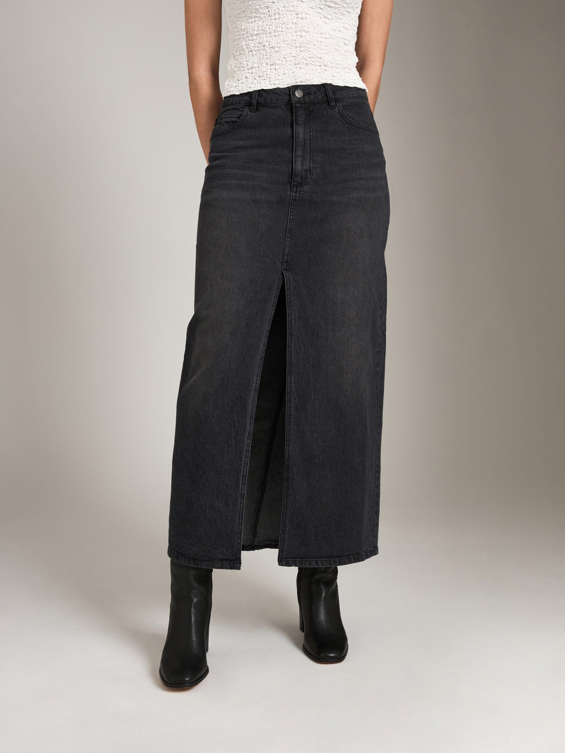 Denim - Tailor Made - Toulouse Denim Maxi Skirt - PLENTY