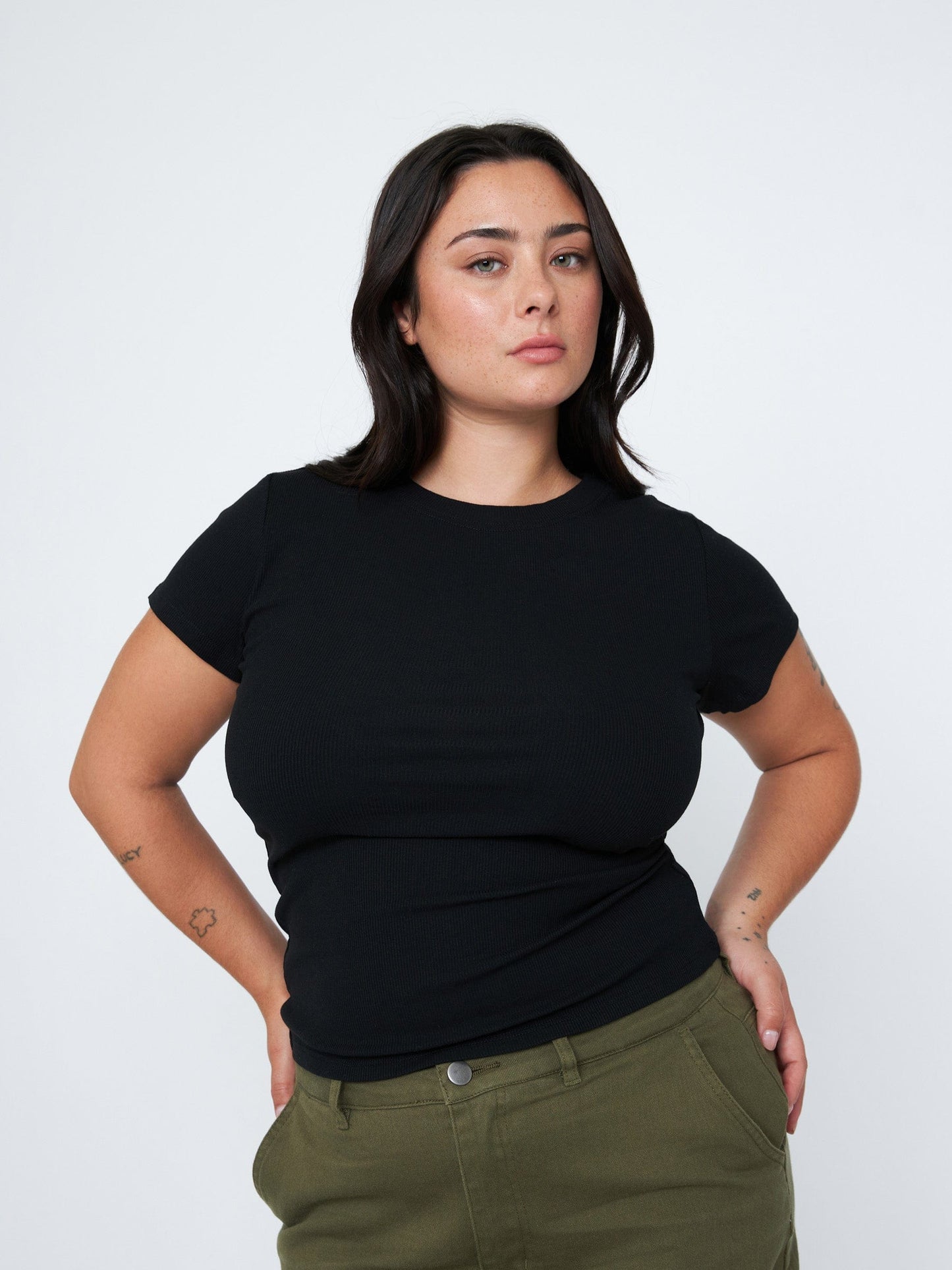 TOPS - Ribbon Luxe - Sara Baby Tee - PLENTY